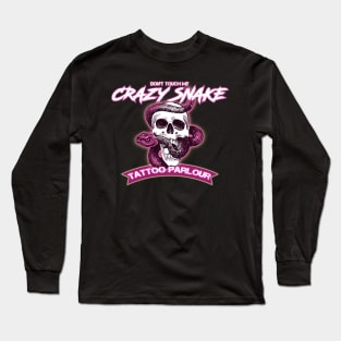 Crazy Snake Tattoo Parlour Long Sleeve T-Shirt